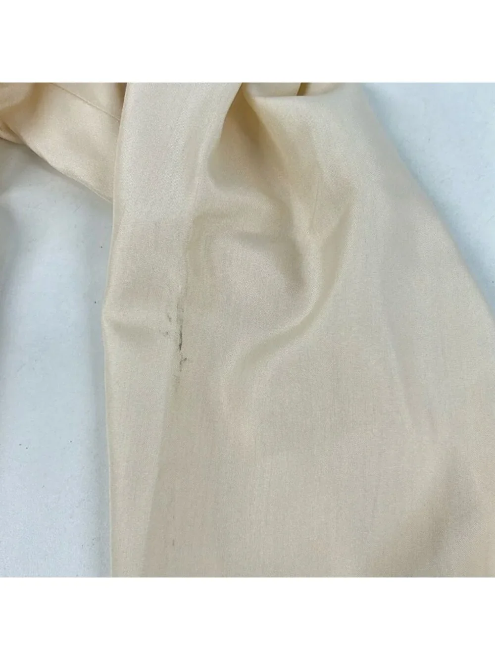 Chanel Long Sleeve Blouse M Ivory Silk 38
